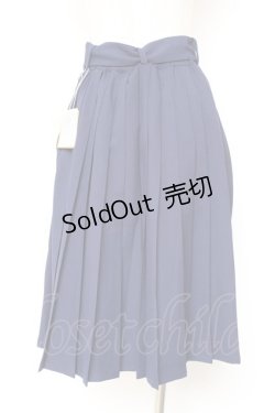 画像2: F i.n.t / 太ベルト付きプリーツスカート F ネイビー Y-26-01-20-158-CA-SK-SZ-ZI