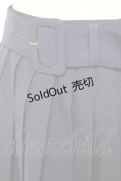 画像3: F i.n.t / 太ベルト付きプリーツスカート F ネイビー Y-26-01-20-158-CA-SK-SZ-ZI