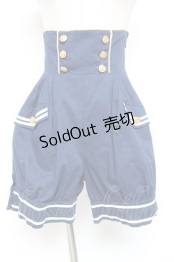 画像1: metamorphose / セーラーハイウエストパンツ  紺 Y-26-01-20-159-ME-PA-SZ-ZI