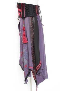 画像2: Ozz oneste / 百鬼夜行コルセットスカート  パープル Y-26-01-20-169-OO-SK-SZ-ZS