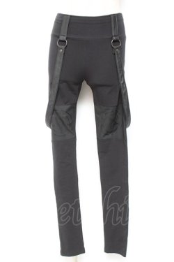 画像1: KILL STAR / WATCH ME BURN LEGGINGS XS ブラック Y-26-01-20-171-SL-PA-SZ-ZI