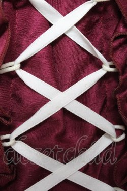 画像7: ATELIER PIERROT / バッスルコルセットワンピース  ワイン×ホワイト Y-26-01-20-172-EL-OP-SZ-ZI