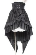 MARBLE / バッスルリボン付きコルセット風巻きスカート  黒 Y-26-01-20-173-GO-SK-SZ-ZI