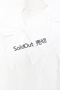 画像4: Leur Getter / コットンボイルボウタイ付ブラウス  白 Y-26-01-20-002-LU-BL-SZ-ZY