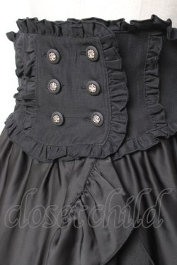 画像6: MARBLE / バッスルリボン付きコルセット風巻きスカート  黒 Y-26-01-20-173-GO-SK-SZ-ZI