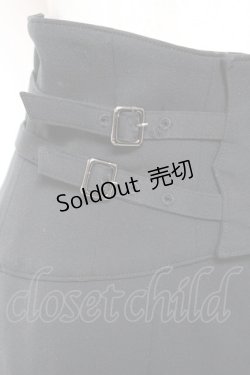 画像5: Moi-meme-Moitie / ハイウエストベルトパンツ(2005) 2 ブラック Y-26-01-20-174-MO-PA-SZ-ZI