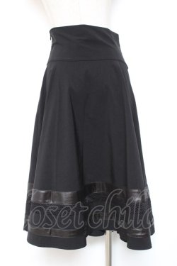 画像2: Ozz On / ストレッチフレアースカート  黒 Y-26-01-20-178-OO-SK-SZ-ZS