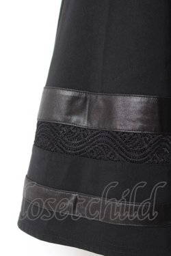 画像3: Ozz On / ストレッチフレアースカート  黒 Y-26-01-20-178-OO-SK-SZ-ZS