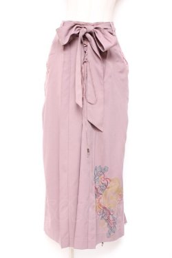 画像1: Ozz oneste / 袴デザインパンツ  くすみピンク Y-26-01-20-179-OO-PA-SZ-ZS