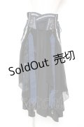 Ozz oneste / 袴デザインスカート  黒×紺 Y-26-01-20-182-OO-PA-SZ-ZS