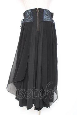 画像3: Ozz oneste / 袴デザインスカート  黒×紺 Y-26-01-20-182-OO-PA-SZ-ZS