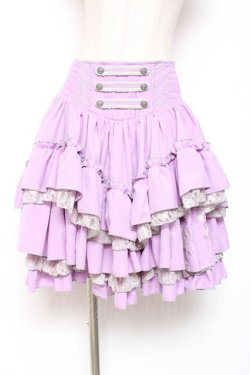 画像1: Ozz oneste / 枝垂れ桜刺繍ボリュームスカート  パープル Y-26-01-20-188-OO-SK-SZ-ZS