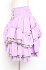 画像2: Ozz oneste / 枝垂れ桜刺繍ボリュームスカート  パープル Y-26-01-20-188-OO-SK-SZ-ZS (2)