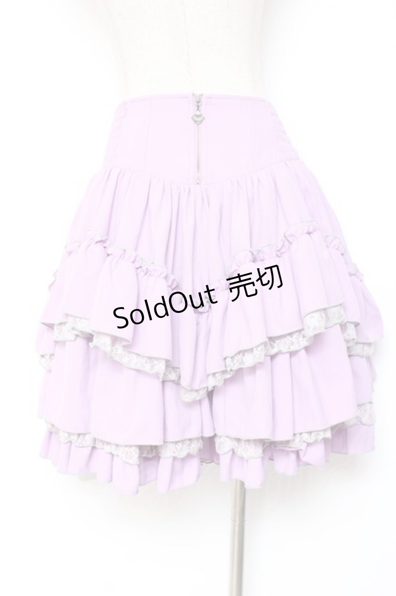 画像3: Ozz oneste / 枝垂れ桜刺繍ボリュームスカート  パープル Y-26-01-20-188-OO-SK-SZ-ZS (3)
