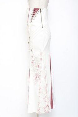 画像2: Ozz oneste / 花鳥龍月マーメイドスカート  白 Y-26-01-20-191-OO-SK-SZ-ZS