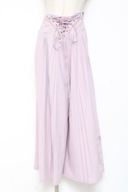 画像1: Rozen Kavalier / プリーツ袴ワイドパンツ  ピンク Y-26-01-20-195-OO-PA-SZ-ZS