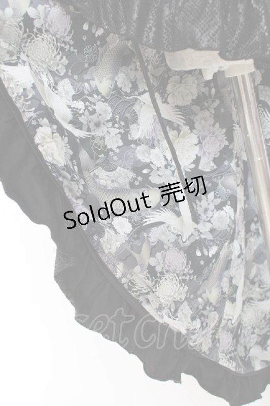 画像5: Qutie Frash / 和柄コルセットスカート  黒 Y-26-01-20-196-QU-SK-AS-ZI (5)