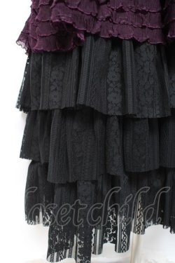 画像3: ATELIER PIERROT / ロングフリルスカート  パープル Y-26-01-20-199-EL-SK-SZ-ZI