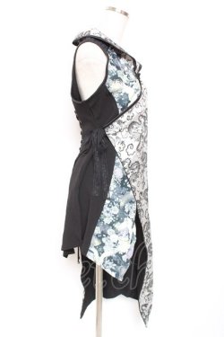 画像2: Qutie Frash / アシメチャイナチュニック  黒 Y-26-01-20-023-QU-OP-SZ-ZY