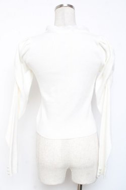 画像2: evelyn / ビックリボンニット  白 Y-26-01-20-003-LO-TO-SZ-ZY