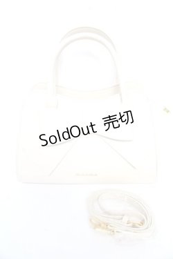 画像1: Hoshibako Works / リボンレザーバッグ  アイボリー Y-26-01-22-039-LO-BG-SZ-ZY