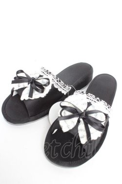 画像1: Alice Mashiro / MAパンタレールリボンシューズ  黒 Y-26-01-22-042-LO-ZA-SZ-ZY