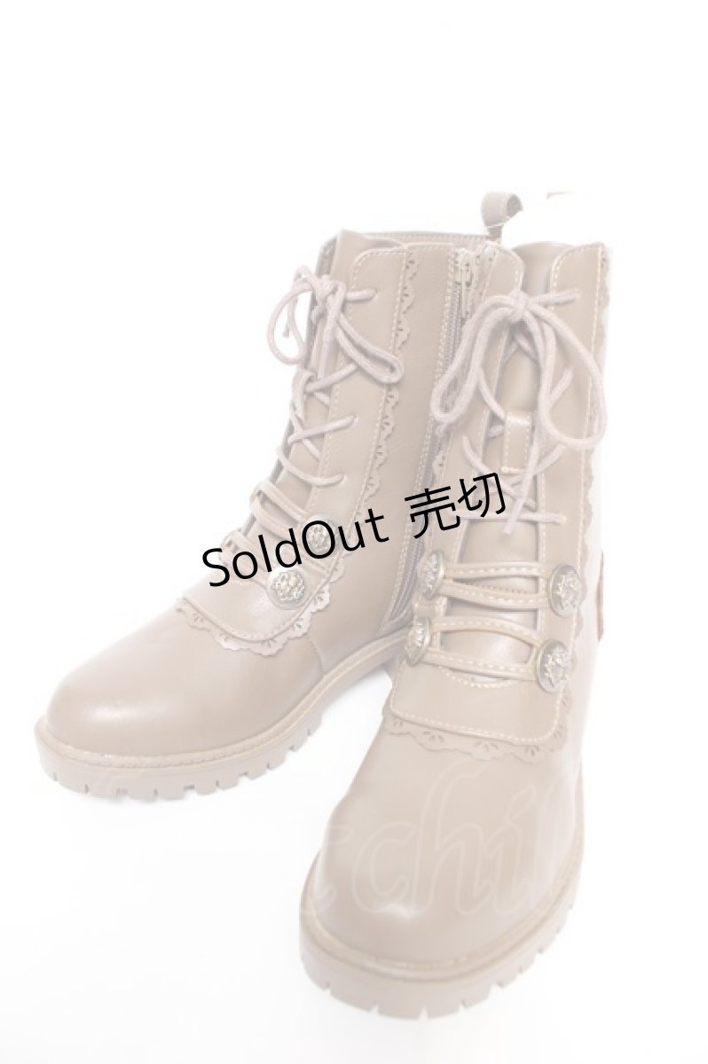 画像1: axes femme / ナポレオンレースアップブーツ ｍ ベージュ Y-26-01-22-045-AX-SH-SZ-ZTK035 (1)
