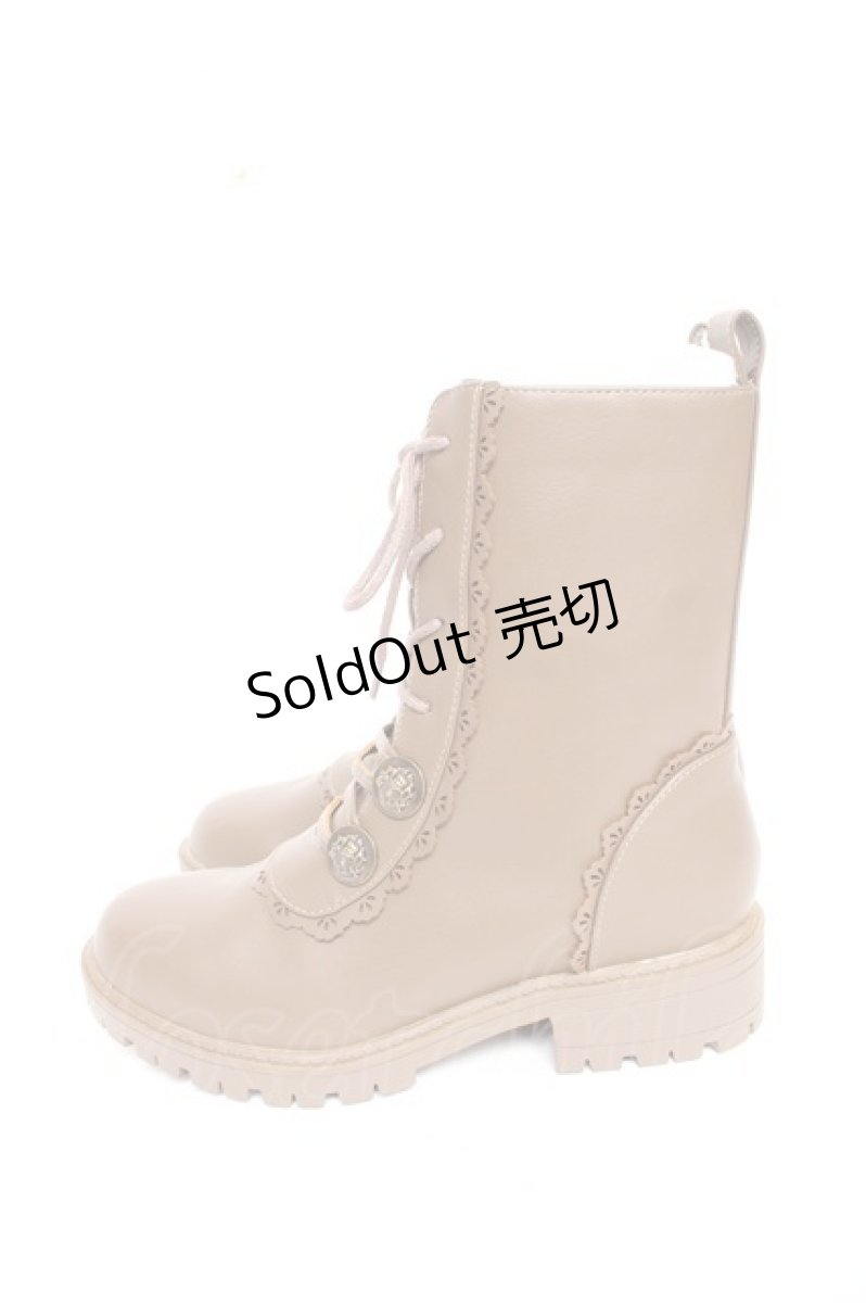 画像2: axes femme / ナポレオンレースアップブーツ ｍ ベージュ Y-26-01-22-045-AX-SH-SZ-ZTK035 (2)