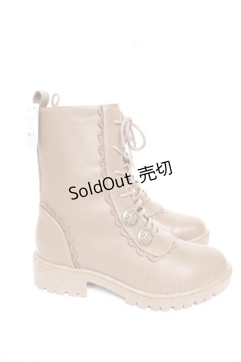 画像4: axes femme / ナポレオンレースアップブーツ ｍ ベージュ Y-26-01-22-045-AX-SH-SZ-ZTK035 (4)