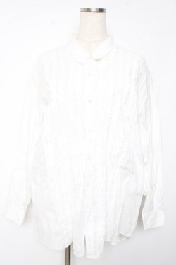 画像1: INGEBORG / フリルロングブラウス F 白 Y-26-01-22-050-LO-BL-SZ-ZY