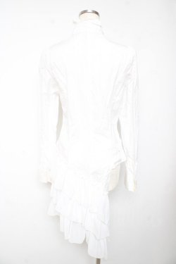 画像2: BPN / フリルシフォンアシメブラウス M 白 Y-26-01-22-051-GO-BL-SZ-ZY