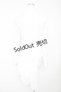 画像2: BPN / フリルシフォンアシメブラウス M 白 Y-26-01-22-051-GO-BL-SZ-ZY