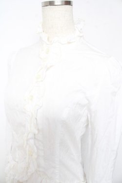 画像3: BPN / フリルシフォンアシメブラウス M 白 Y-26-01-22-051-GO-BL-SZ-ZY