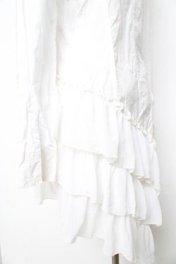画像4: BPN / フリルシフォンアシメブラウス M 白 Y-26-01-22-051-GO-BL-SZ-ZY