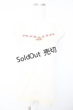 画像1: axes femme / ローズ×パールタンク  生成り Y-26-01-22-052-AX-TO-SZ-ZY