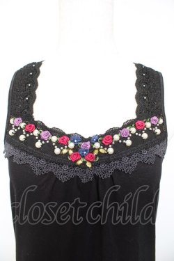 画像3: axes femme / ローズ×パールタンク  黒 Y-26-01-22-053-AX-TO-SZ-ZY