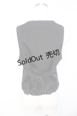 画像2: axes femme / 音楽柄刺繍ベスト M 黒 Y-26-01-22-054-AX-JA-SZ-ZY