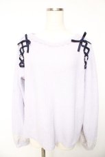 画像1: axes femme / レースアッププルオーバー F ラベンダー Y-26-01-22-057-AX-TO-SZ-ZT631 (1)