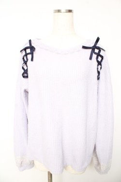 画像1: axes femme / レースアッププルオーバー F ラベンダー Y-26-01-22-057-AX-TO-SZ-ZY