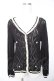 画像1: axes femme / バイカラーライン入りカーデ  黒 Y-26-01-22-062-AX-TO-SZ-ZY (1)
