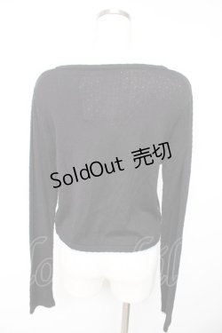 画像2: axes femme / ダイヤ柄ニットボレロ  黒 Y-26-01-22-064-AX-TO-SZ-ZY