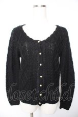 画像1: axes femme / ファーティペット付ニットカーデ  黒 Y-26-01-22-065-AX-TO-SZ-ZT123 (1)