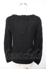 画像2: axes femme / ファーティペット付ニットカーデ  黒 Y-26-01-22-065-AX-TO-SZ-ZT123 (2)