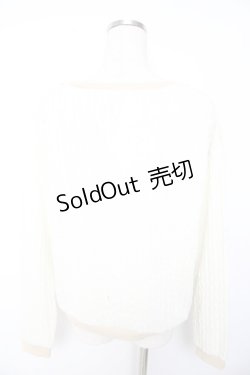 画像2: axes femme / Vネックニット  生成り Y-26-01-22-068-AX-TO-SZ-ZY