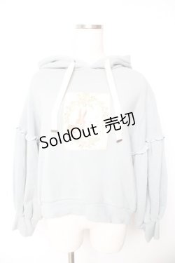 画像1: axes femme POETIQUE / ラビットプリントフリルパーカー  ミント Y-26-01-22-069-AX-TO-SZ-ZY