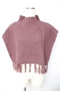 axes femme POETIQUE / ニットポンチョ付きカットプルオーバー  ピンク Y-26-01-22-070-AX-TO-SZ-ZY