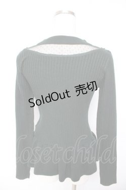 画像2: axes femme POETIQUE / デコルテ透けプチスタンドプルオーバー  グリーン Y-26-01-22-071-AX-TO-SZ-ZY