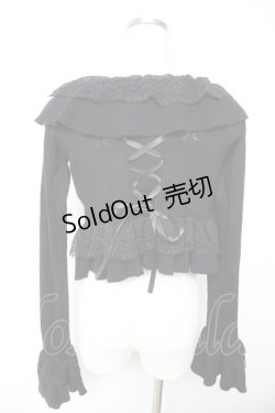 画像2: Chalmiere / クロス透かし編みニットカーデ M 黒 Y-26-01-22-072-LO-TO-SZ-ZY