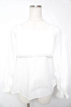 画像1: F i.n.t / フラワーバスケット刺繍プルオーバーブラウス  白 Y-26-01-22-073-CA-TO-SZ-ZY