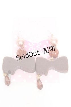 画像2: Angelic Pretty / Melty Ribbon Chocolateピアス  ブラウン Y-26-01-22-001-AP-AC-SZ-ZY